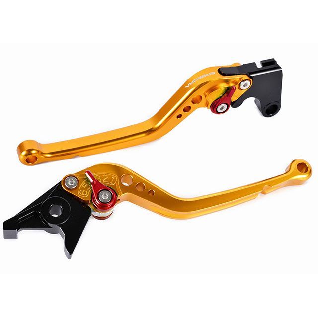 SPEEDRA アジャストレバー スタンダードロング（レバー本体：ゴールド） CB750 HORNET アジャスター レッド LVBG090GD-RD