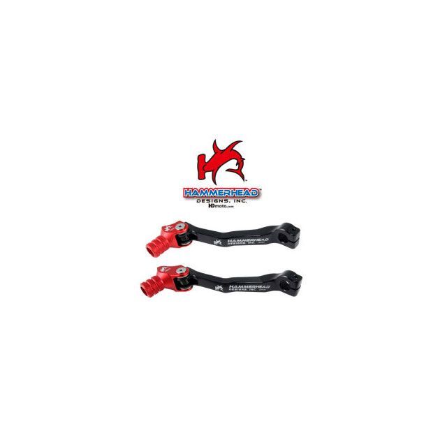 ハンマーヘッド CNCシフトペダル Honda CRF250R 18-19、CRF450R/L/RX 17-19 CRF250R CRF450R/L/RX ディップタイプ ラバー オフセット プラス15mm ディップカラー ゴールド 01-0112