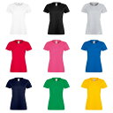 (フルーツオブザルーム) Fruit Of The Loom レディース レディーフィット ソフトスパン 半袖Tシャツ 半袖カットソー トップス 女性用 【楽天海外直送】
