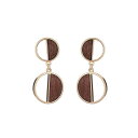 (ジュエルシティ・サンキスド) Jewelcity Sunkissed レディース ダブルディスク ウッド ピアス 【楽天海外直送】
