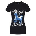 (グラインドストア) Grindstore オフィシャル商品 レディース My Patronus Is A Llama プリント 半袖 Tシャツ 【楽天海外直送】