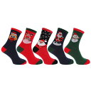 メンズ クリスマス ノベルティー ソックスセット 靴下セット (3足組) 男性用 【楽天海外直送】