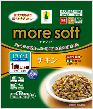 アドメイト　モアソフト　チキン　ライト（1歳からの成犬用）　700g「半生タイプ！小分け7袋入り！モアソフト」