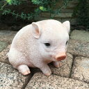 ■ガーデンオブジェ■庭の動物たちコブタ休憩中