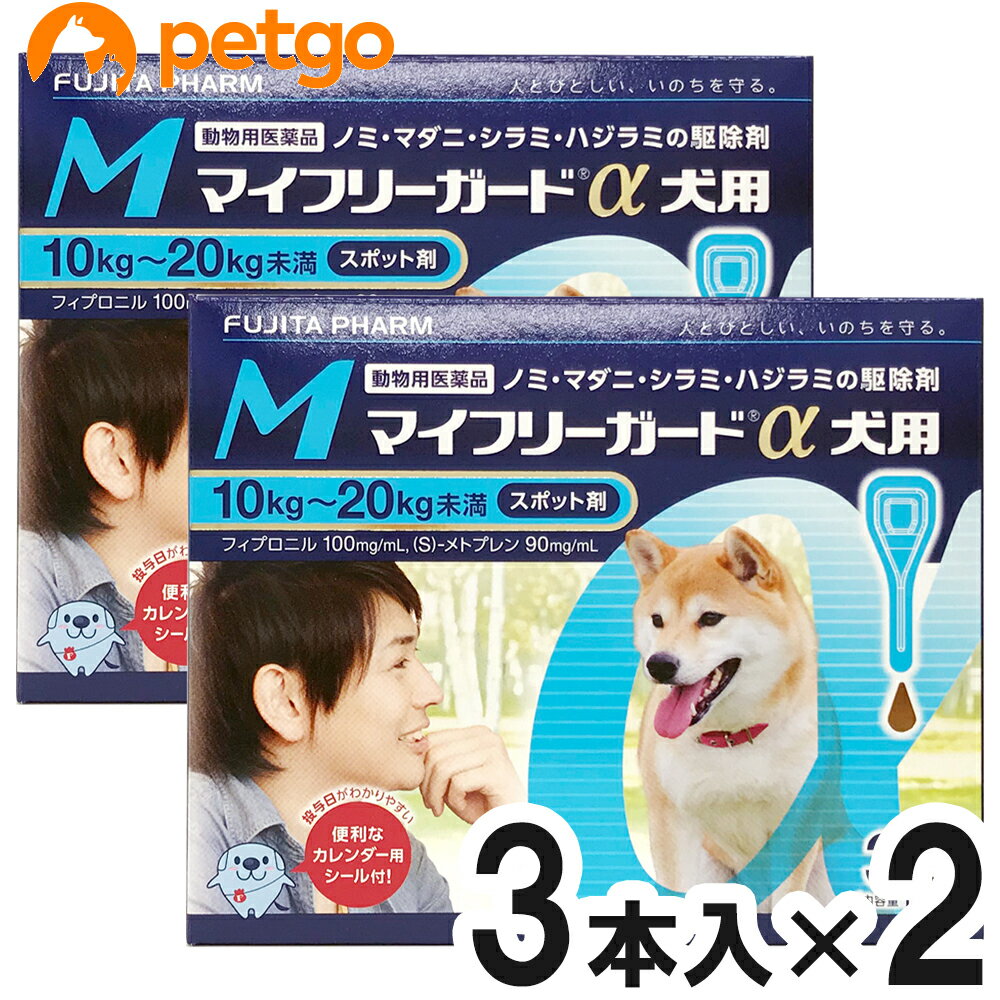 【2箱セット】マイフリーガードα 犬用 M 10〜20kg 3本（動物用医薬品）【あす楽】...:petgo:10035639