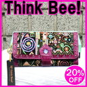 シンクビー長財布【シンクビー財布 Think Bee!】クリムトスペシャル(ブラック×ワイン)(レターパックライト不可)