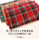 \メール便で送料無料/タータンチェックが冴えるフリンジ大判ストール<ストール 大判 厚手 あったか リバーシブル レディース メンズ ストール チェック>