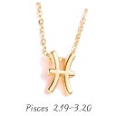 うお座 星座ネックレス ピスケス pisces 魚座 誕生日 ホロスコープ ネックレス 十二星座 星座モチーフ ゴールド シンプル プチプラ ギフト ゴールド