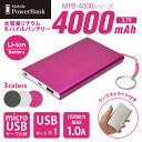 日本トラストテクノロジー 大容量USB モバイルバッテリー リチウムイオンポリマー電池搭載 4000mAh Mobile Power Bank 4000