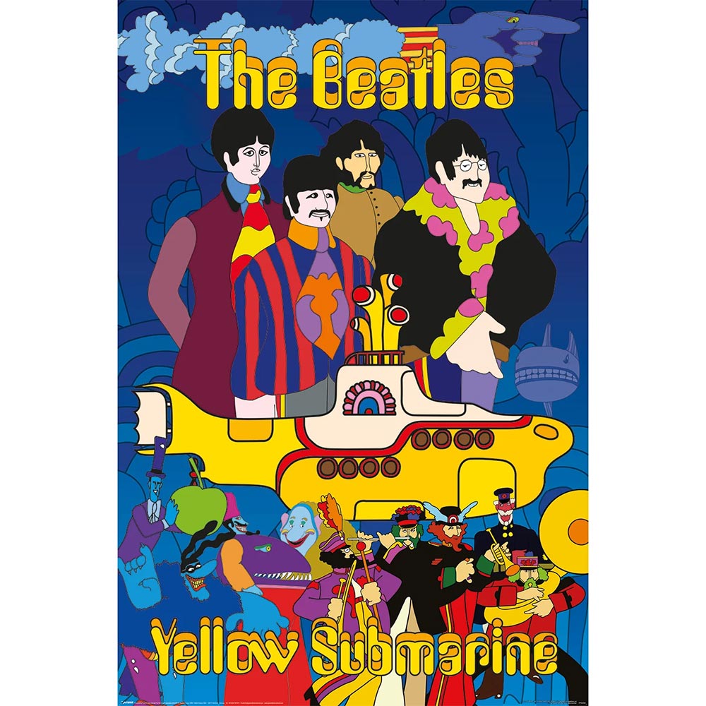 THE BEATLES ザ・ビートルズ (ABBEY ROAD発売55周年記念 ) - YELLOW SUBMARINE / ポスター 【公式 / オフィシャル】