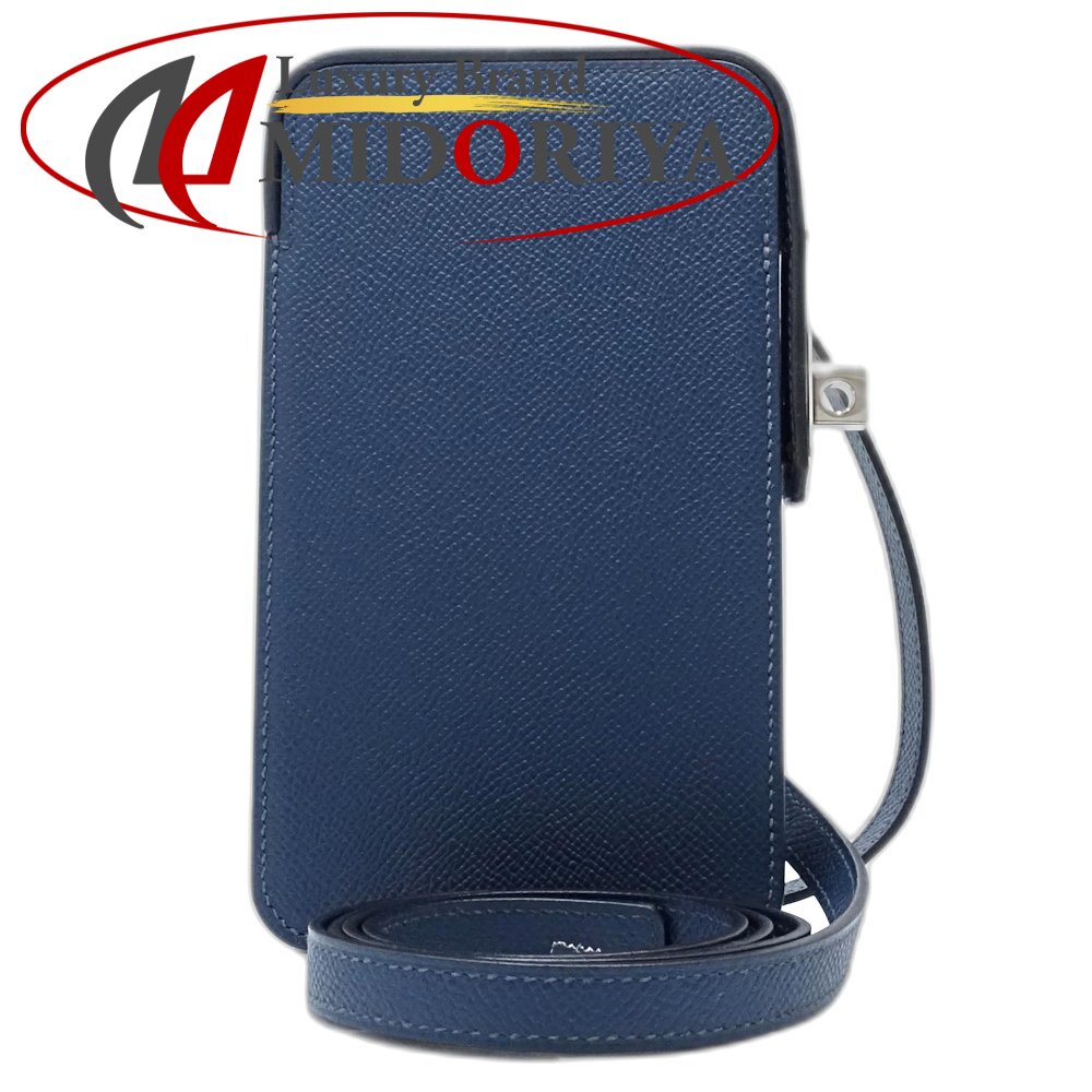 HERMES エルメス アカボックス WNN005 ポシェット レザー ブルードプリュス レディース /188592【中古】