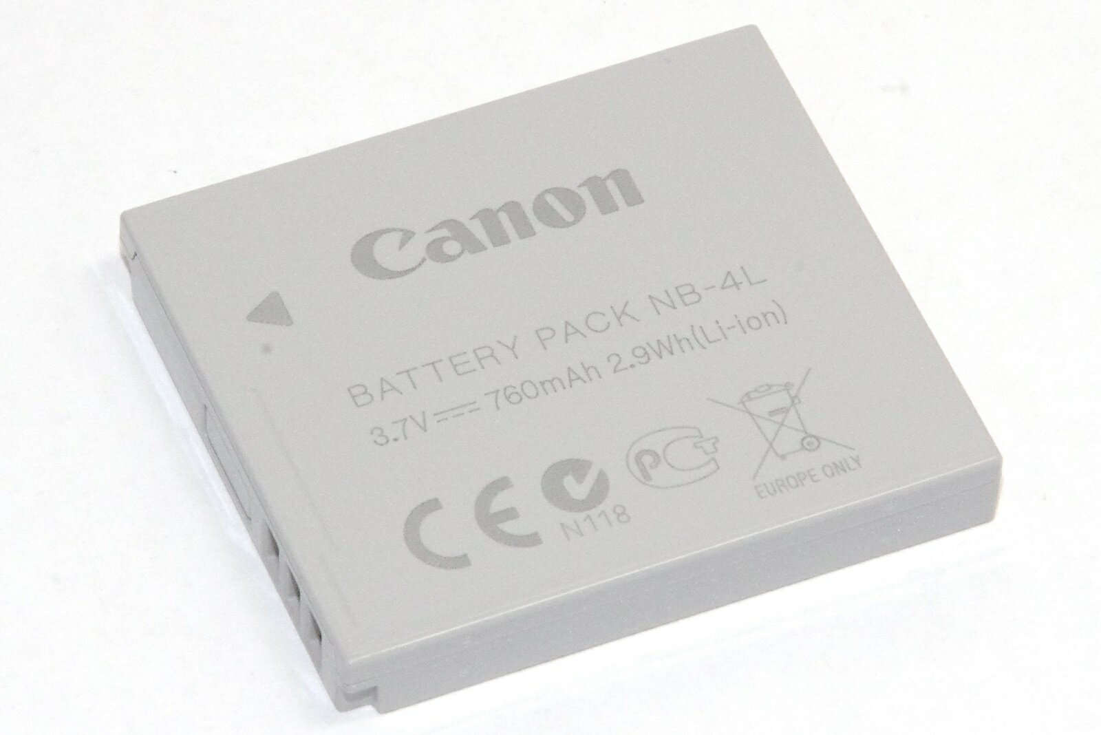 Canon　キヤノン　バッテリーパックNB-4L　純正品　英語表記版　　送料無料・あす楽対…...:photoassist:10000130