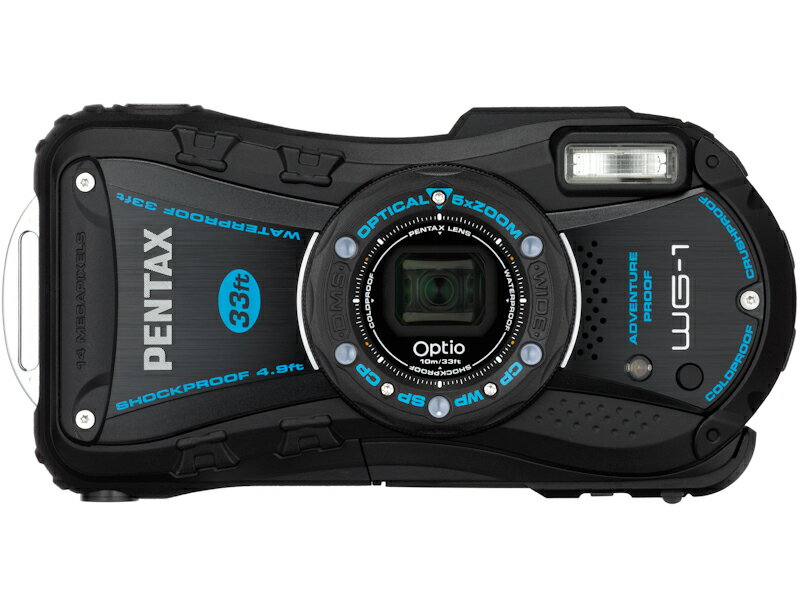 【送料無料】ペンタックス 防水デジタルカメラOPTIO WG-1 ブラック（PENTAX)【2sp_120810_ blue】