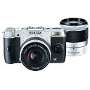 【レビューを書いておまけ 送料無料】ペンタックス デジタル一眼カメラPENTAX Q7 ダブルズームレンズキット シルバー[Q 女子カメラ コンパクト ミラーレス]