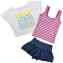 水着 女の子 セパレート ジュニア 3点セット ボーダー柄 ...