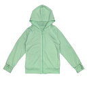 【メール便 送料無料】男女兼用 ベビー 長袖 ラッシュガード フード付き UV シンプル無地 フルジップアップ 水着 (6/ミント 90-100cm) ボーイズ ベビー 水着 全24色