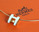 HERMES エルメス ポップH ネックレス シルバー/アイボリーホワイト 147201FP