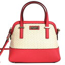 【新作】kate spade ケイトスペード バッグ 2way ショルダーバッグ CEDAR STREET STRAW SMALL MAISE PXRU5686-604 ナチュラル/ダークピンク 斜めがけ レザー 革 かごバッグ