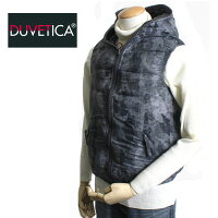 【送料無料】DUVETICAデュベティカメンズフード付きダウンベストリバーシブルARISTEO-ERREアリステオU.2265.00/1035R999NEROブラックデュベチカ