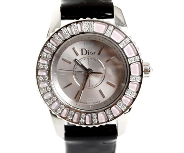 【送料無料】Christian Dior クリスチャンディオール レディース 腕時計 CD112111 A001 エナメルブラック/ピンク/シルバー