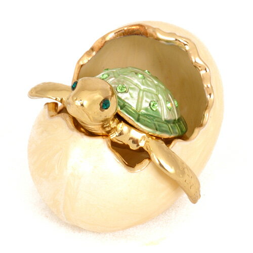 <特別セール 子ガメ ジュエリーボックス>縁起がいいと人気の亀の置物 年配の方へのプレゼントにも【限定特価】