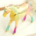 <ドリームホース ジュエリーボックス>馬 置物 インテリア 虹色 レインボー カラー風水 ギフト かわいい 夢 シャガール 小物入れ アクセサリーボックス【返品交換不可】