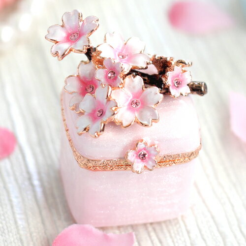 【ジュエリーボックス】小枝桜春色の小物入れ