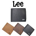 財布 レディース 春夏秋冬 ショートウォレット 二つ折り 中ベラ付き 再生皮革 全3色 LEEロゴ