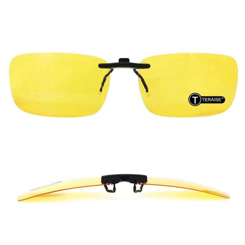 TERAISE 偏光クリップオンサングラス 度付きメガネ アンチグレア UV400