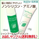 ヘアケア・お試しサンプルセット【ゲルファミリーアミノシャンプー18ml＆ゲルファミリーナチュラルヘアトリートメント13g】≪送料無料≫【2sp_120810_green】