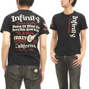 インフィニティ Tシャツ INFINITY バイカー ライダース メンズ 半袖tee BI-9237 黒 新品