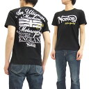 ノートンモーターサイクル Tシャツ 62N1003 Norton Motorcycle 刺繍+Pt. メンズ 半袖tee ブラック 新品