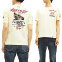 カミナリ Tシャツ KMT-115 ヤマハ YZR500 エフ商会 メンズ 半袖tee オフ白 新品