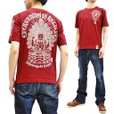 爆烈爛漫娘 Tシャツ RMT-296 仏像 不空羂索観音 エフ商会 メンズ 和柄 半袖tee ワイン 新品