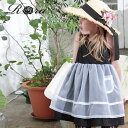 ▼子供服Rora エプロン ワンピース 夏ワンピース キッズ...