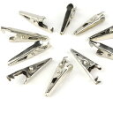 35mm×7mm 10個入 ヘアクリップ くちばし型 シルバ...