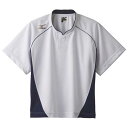 グローバルエリート ベースボールシャツ/ハーフボタン/小衿(レディース)(14ホワイト×ネイビー)【MIZUNO】ミズノ野球 ウエア ユニフォームシャツ(12JC6L70)*26