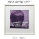 アートフレーム Andy Warhol I WONDER IF IT'S POSSIBLE TO HAVE A LOVE AFFAIR THAT LASTS FOREVER アンディ・ウォーホル 絵画 絵 壁掛け 壁飾り 人物画 肖像画 アートポスター 紫 パープル 430×430mm インテリア おし