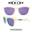 【国内正規品】OAKLEY オークリー サングラス フロッグスキン マットホワイト/バイオレットイリジウム 野球 ゴルフ(Sunglasses FROGSKINS 9245-17 Matte White/Violet Iridium)