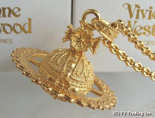 ◆Vivienne Westwood◆ヴィヴィアンウエストウッド★Greek 3D Small ORB Pendantギリシャ スモール 立体ORB ペンダント GOLD【W3】
