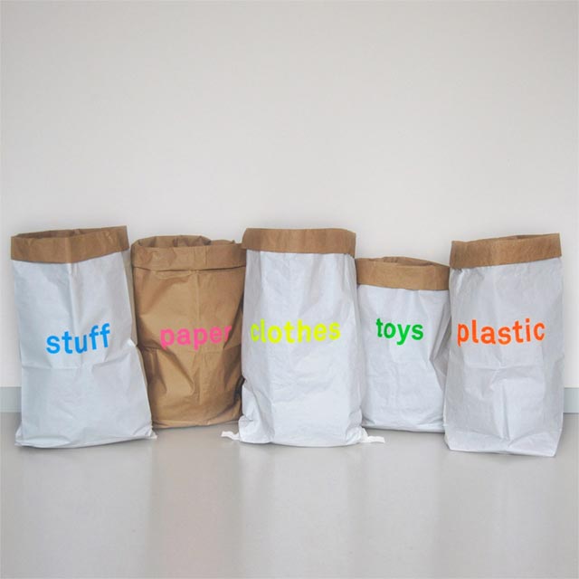 kolor PAPER BAG カラー ペーパーバッグ paper toys clothes stuff plastic 紙袋 おもちゃ入れ ごみ袋 ゴミ箱 収納