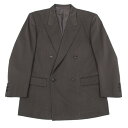 イッセイミヤケメンISSEY MIYAKE MEN ウールシルクダブルボタンジャケット チャコールM【中古】