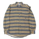 パパスPapas ボーダー厚手ネルシャツ マルチ50(L)【中古】