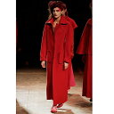 ヨウジヤマモトファムYohji Yamamoto FEMME 変形切替デザインコート 赤黒1【中古】