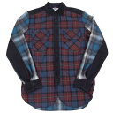 【ポイント20倍】 アイ ジュンヤワタナベマン コムデギャルソン×ペンドルトンeye JUNYA WATANABE MAN×PENDLETON コーデュロイ切替チェックシャツ 紺S【中古】 【メンズ】