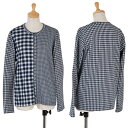 コムコム コムデギャルソンCOMME des GARCONS 千鳥格子チェック切替カーディガン 紺オフM【中古】 【レディース】
