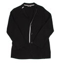 ヨウジヤマモト プールオムYohji Yamamoto POUR HOMME コットンパイピングニットジャケット 黒オフ3【中古】