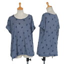 ワイズY's 総柄刺繍ノースリーブ 杢ブルー2【中古】 【レディース】