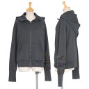 ワイスリーY-3 袖切替ジップパーカー チャコールM【中古】 【レディース】