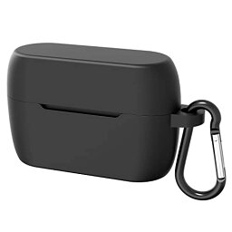 Geekria シリコン カバー 互換性 カバー Jabra <strong>Elite</strong> <strong>85t</strong> 対応 True Wireless Earbuds 充電<strong>ケース</strong>充電<strong>ケース</strong>カバー 外装カバー キーホルダーフック付き、充電ポートアクセス可能 (Black)